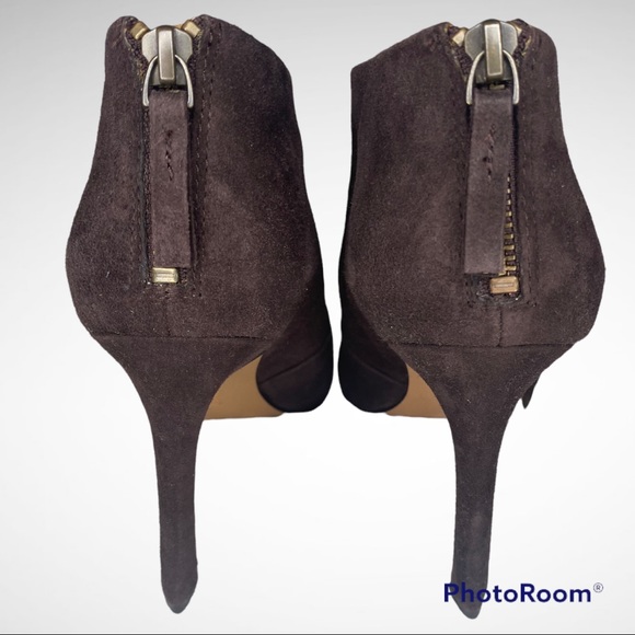 Nine West Swarm suede heeled booties Sz 9 - Picture 9 of 11